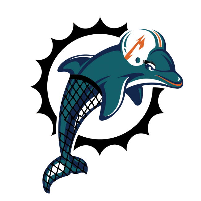 Miami Dolphins Heavy Metal Logo fabric transfer